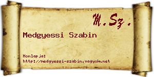 Medgyessi Szabin névjegykártya